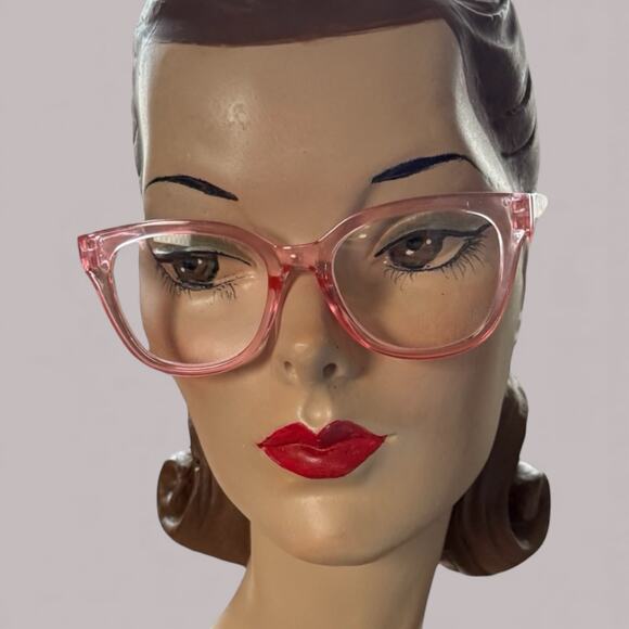 Betsey Johnson +2.00 Readers Reading Glasses Pink Rounded Square - Picture 2 of 4